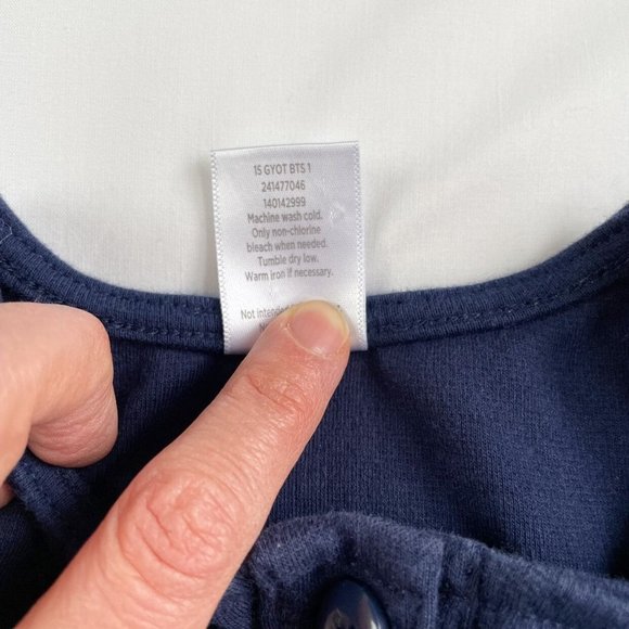 Gymboree Green And Navy Blue Mod Color Block Shift Dress Kids Size 5 - Picture 6 of 6